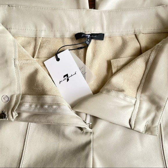 7 For All Mankind Faux Leather Cropped Pants - Picture 4 of 7